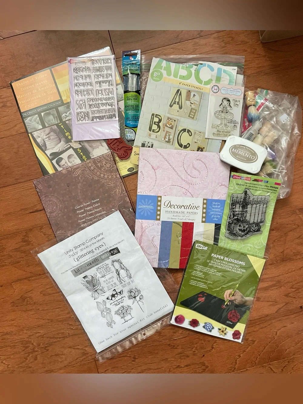 Over 4 Pounds Crafts New And Used Hobby Scrapbooking Lot Variety Paper Stamps